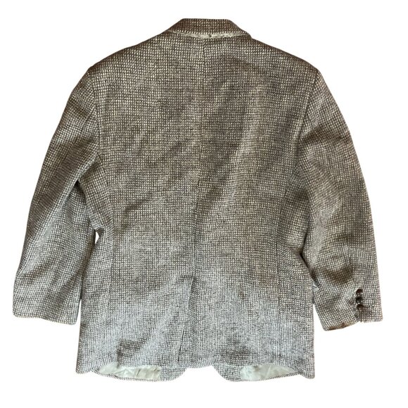Vintage Harris Tweed Sport Coat Sz 44R Gray 2-Button Part Lined Scottish Wool - Picture 3 of 6
